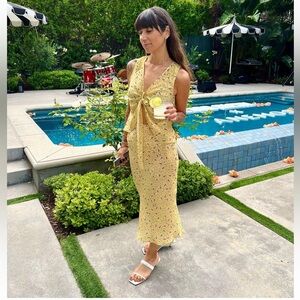 Favorite Daughter Gwen Skirt Prairie Flower Yellow Size Medium